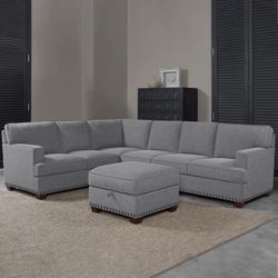 Costco Thomasville Emilee Fabric Sectional with Storage Ottoman $650