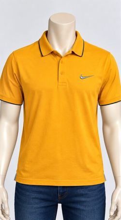 Nike Golf Dri-FIT Orange Short Sleeve Polo Shirt Men's M