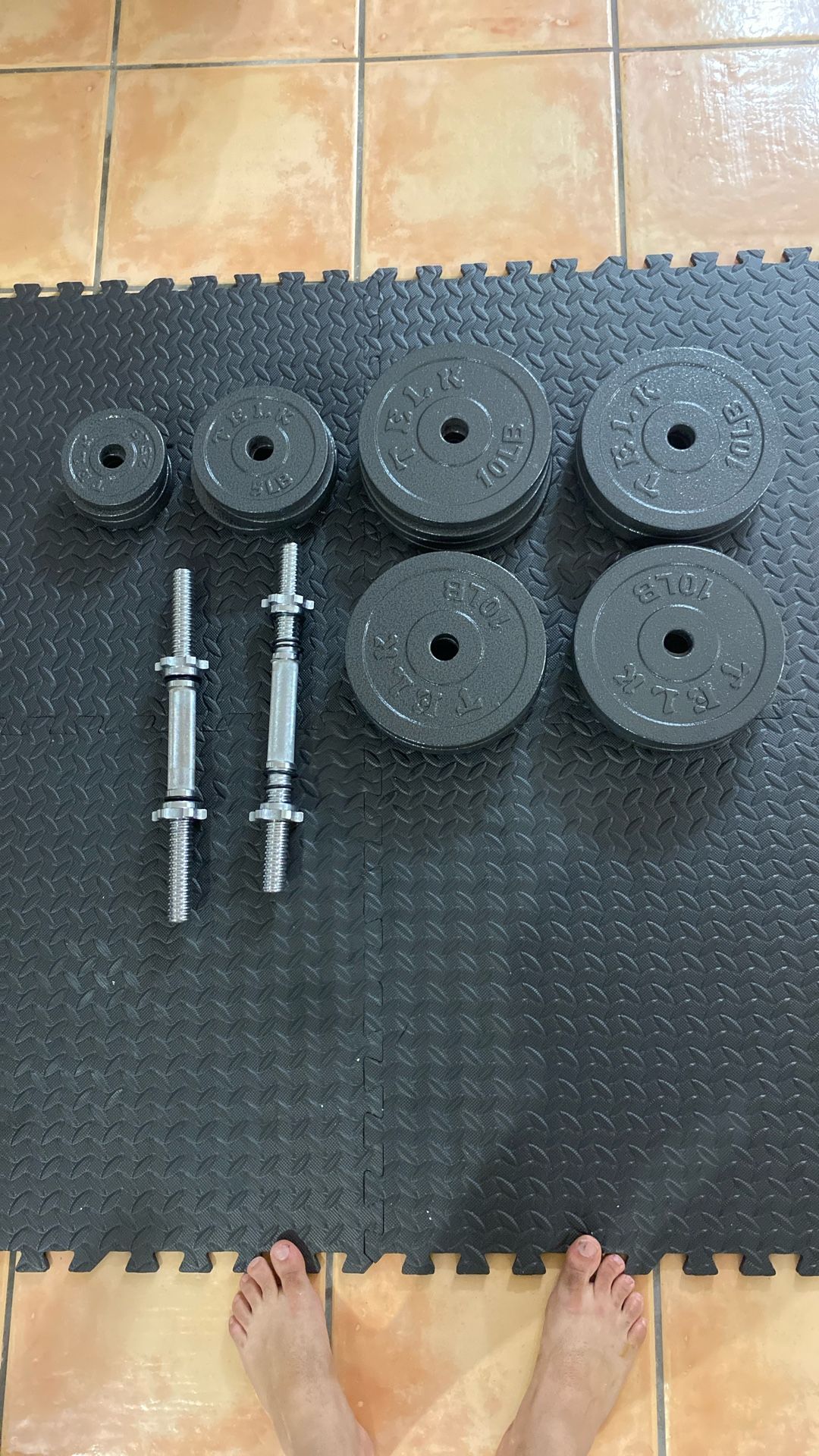 TELK Adjustable Dumbbells 200 Lbs Pair
