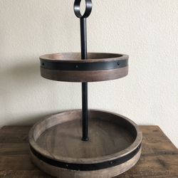 Mikasa Wooden Metal Two Tier Lazy Susan