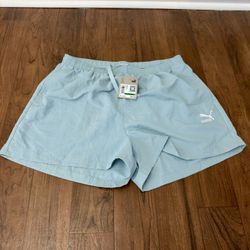 Puma Women’s Classics A-Line Shorts Turquoise Large