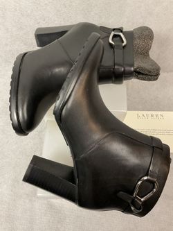 RALPH LAUREN HIGH HEEL BOOTS-SIZE 7
