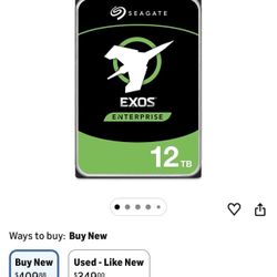 Seagate EXOS Enterprise 12TB Hard Drives