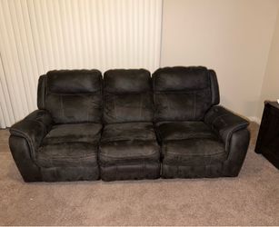 Dark Brown 3 Recliner Couch in good condition