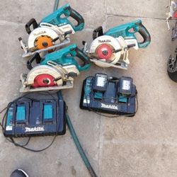 3 Double Batteries Saws 3 Batteries And 2 Double Chargers