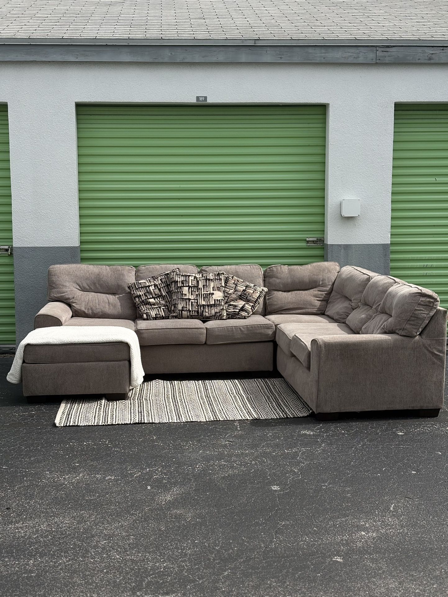 Free Delivery - Large Sectional Sofa with Chaise