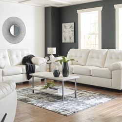 Donlen White Living Room Set & Sofa , Loveseat , Couch , Recliner , Sectional Options 