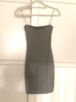 Meshki Mia Thin Strap Bodycon Dress-Sage
