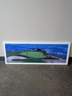 Scenic Coastal Golf Course Framed Print