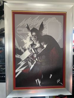 Custom Framed Thor Painting 