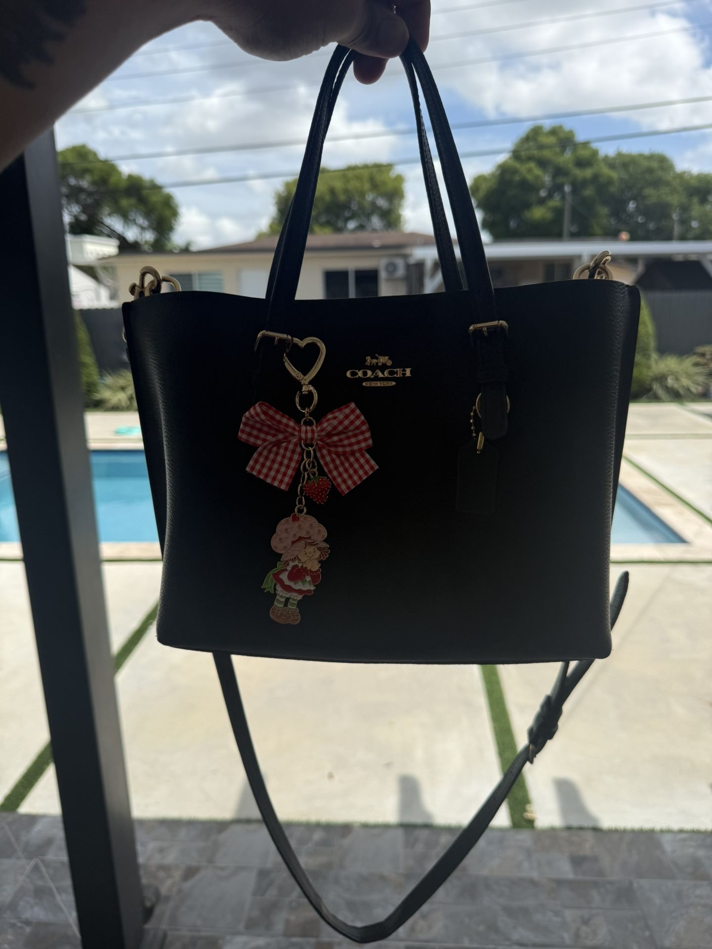 Black Coach Mollie bag With Red Inside