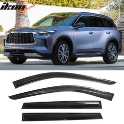Fits 2022-2026 Infiniti QX60 Smoke Acrylic Mugen Style Window Visors Deflector 4PCS