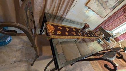 Glass Table Dining 4 Chairs Comedor de Vidrio Con 4 Sillas