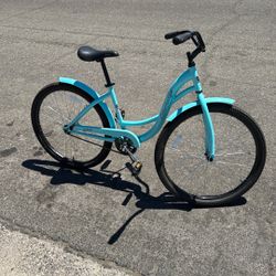 Turquoise 26 Inch Beach Cruiser Bike And Helmet