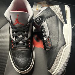 Jordan 3 Black Cement Size 10 Used