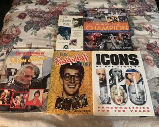 Book Sale. Popular Celebrities like Buddy Holly  And Sports . All Books $5 Each 