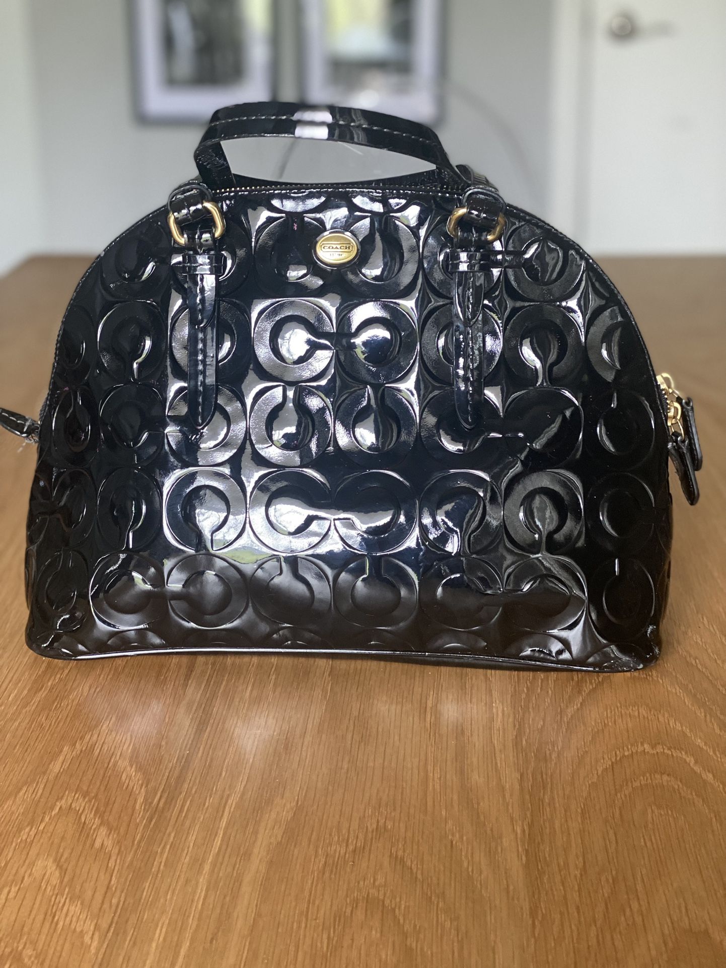 Coach Embossed Patent Leather Bag