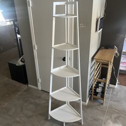 WTZ Corner Shelf, 5 Tier Bookshelf, 70.8 Inch Tall Bookcase, Open Ladder Book Case, Modern Bamboo Corner Storage Bookshelf Stand for Living Room, Bedr