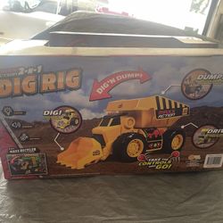 Maxx Action 18" Luces Motorizadas y Sonido Maxx Power 2 en 1 Dig Rig, Niños 3+