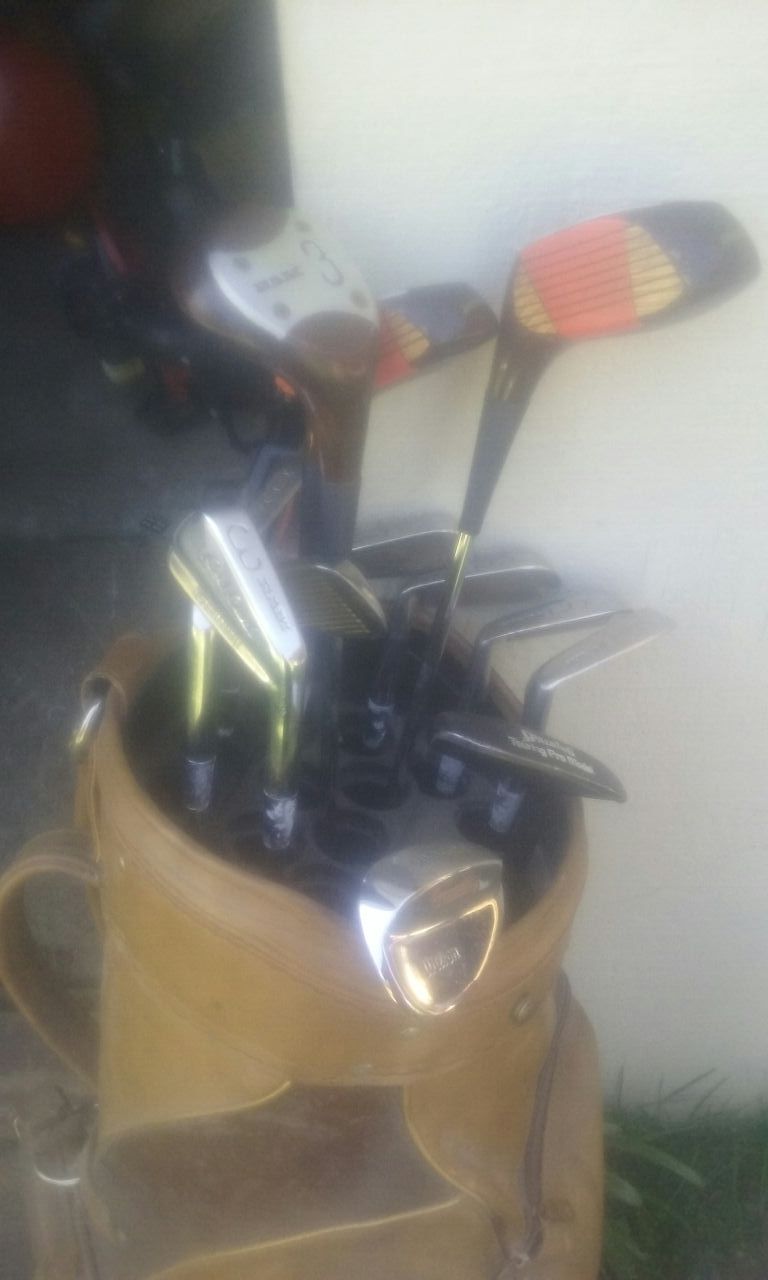 Old Golf Club Set, Bagboy Push Cart