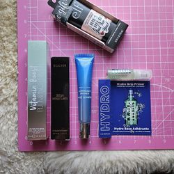 4pc Sealed Primer Lot w/Primer FREEBIE & 4 Sample Primer Freebies + LANCÔME TOTE