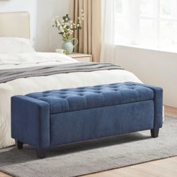 Blue storage Bench