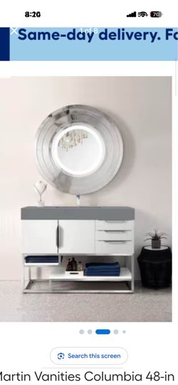 Bathroom vanity sink 48”