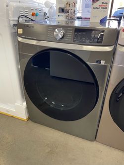 Samsung 7.4 cu front load electric dryer in platinum grey