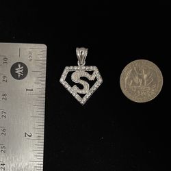 925 Sterling Silver Superman Pendant 