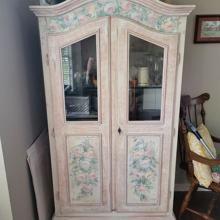 Painted armoire/Hutch 