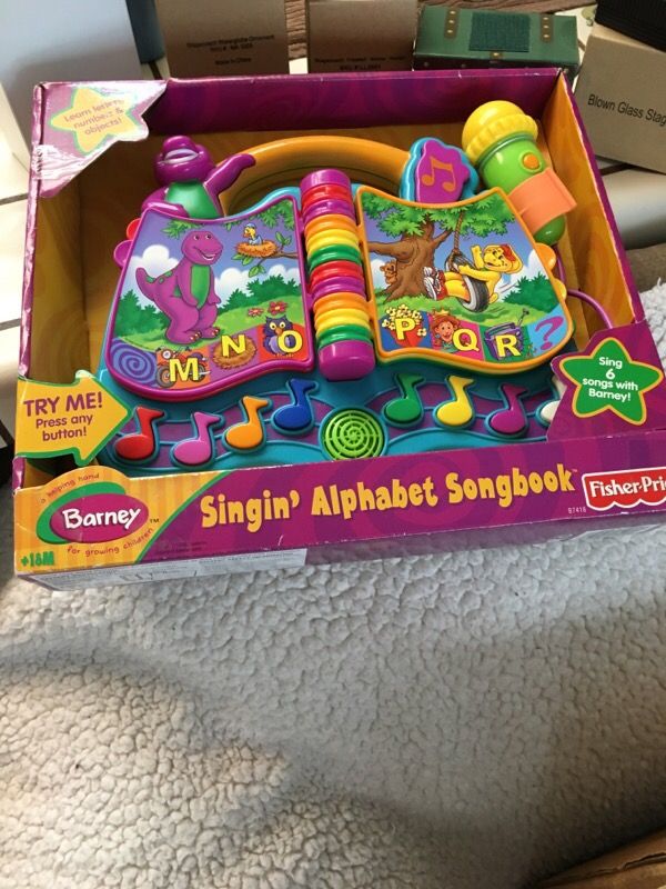 Barney singing alphabet songbook