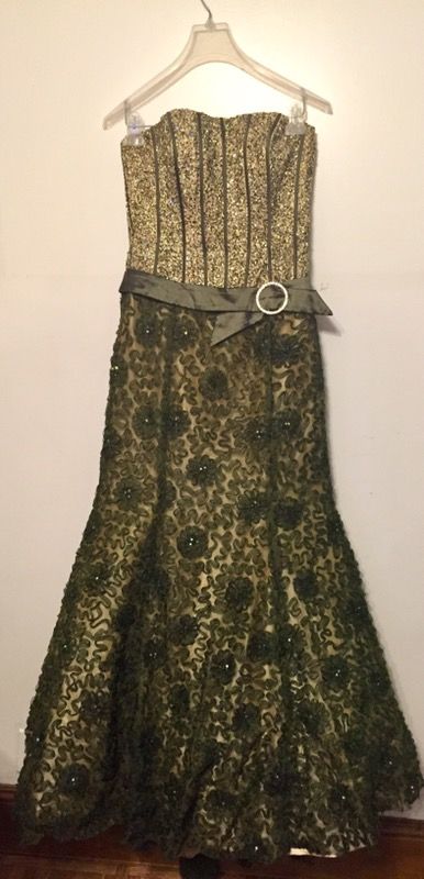 Gorgeous Olive Green Mermaid Prom Gown