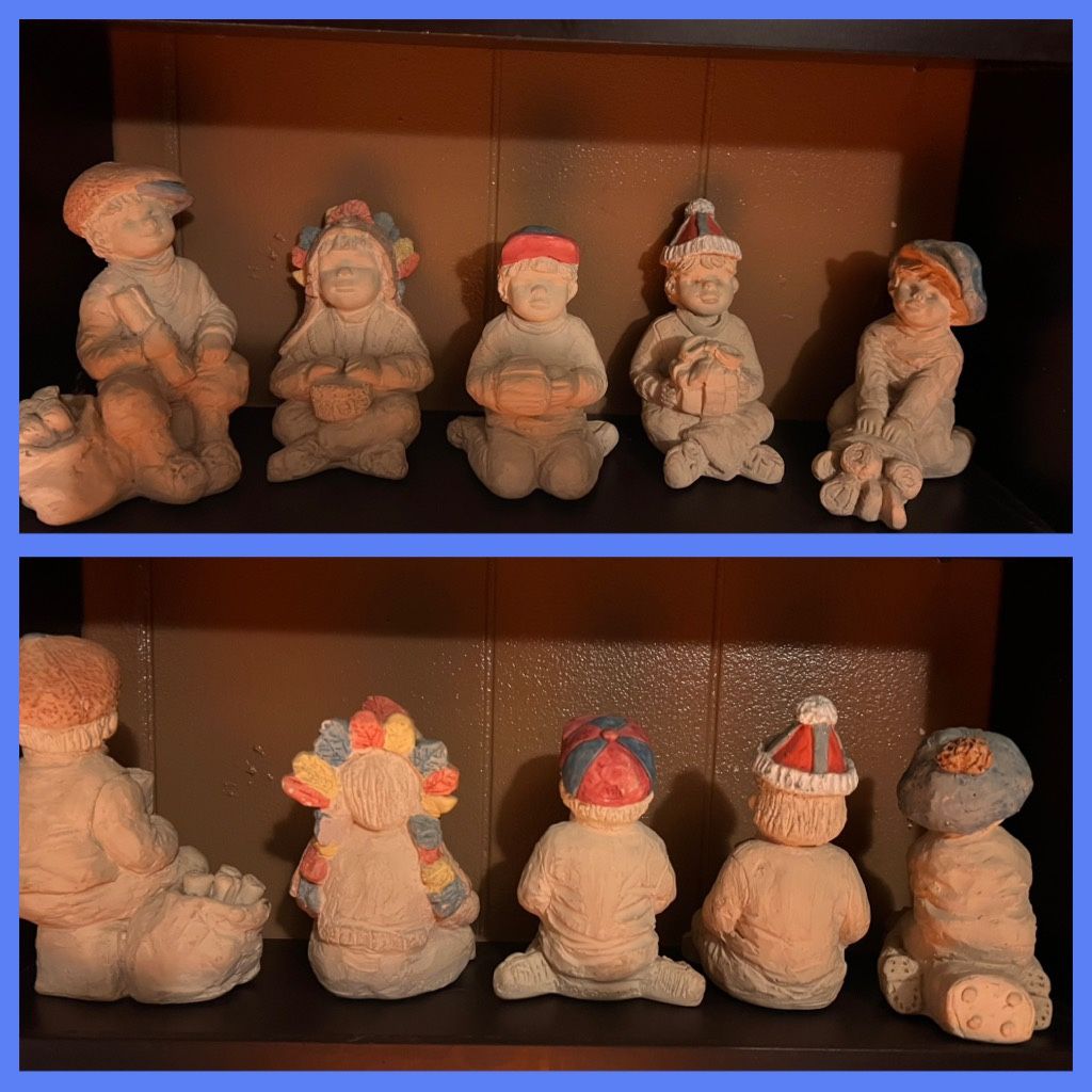Large Bundle Of 7 SEVEN Austin Sculptures 5 Boys and 2 Girls