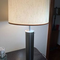 Walter Von Nessen for Nessen Studio NY Satin Nickel Cylinder Lamp