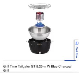 Grill Time Tailgater GTX Portable Charcoal Grill Perfect for Camping Accessories, Tailgating, Outdoor Cooking, RV, Boats, Travel, Lightweight Compact