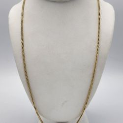 18kt 8.9G Yellow Gold Wheat Link Chain 24.5"