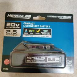 HERCULES 20V 2.5AH Compact Lightweight Battery (HC02) - NEW!