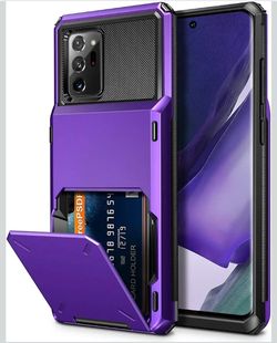 Vofolen for Galaxy Note 20 Ultra Case 5G Wallet 4-Card Flip Cover Credit Card Holder Slot Back Pocket Dual Layer Protective Hybrid Hard Shell Bumper A