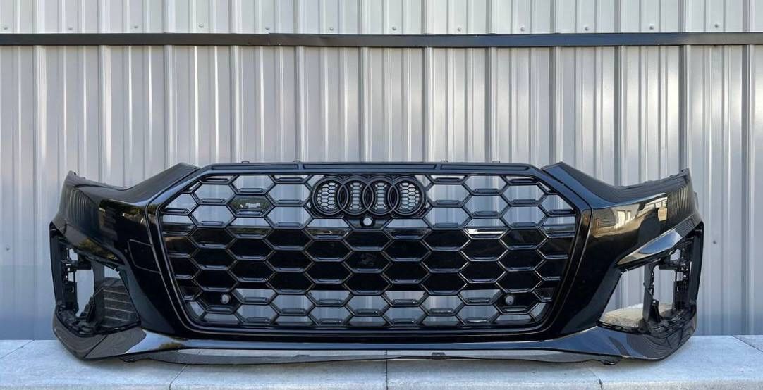 2020 2021 2022 AUDI A5 S-LINE FRONT BUMPER BLACK ORIGINAL + RADIATOR GRILLE