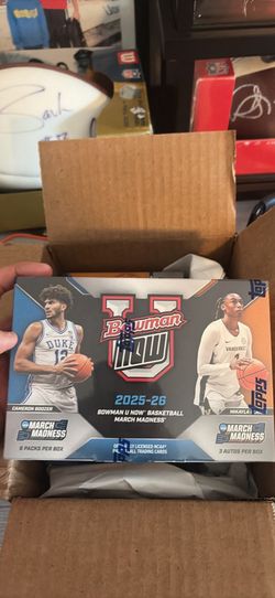 Bowman u Now March madness basketball hobby boxes