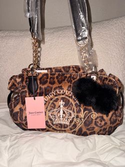 Juicy Couture Leopard Print Velour Handbag