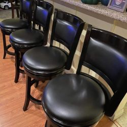 4 Counter Bar Stools Chairs Barstools 25"