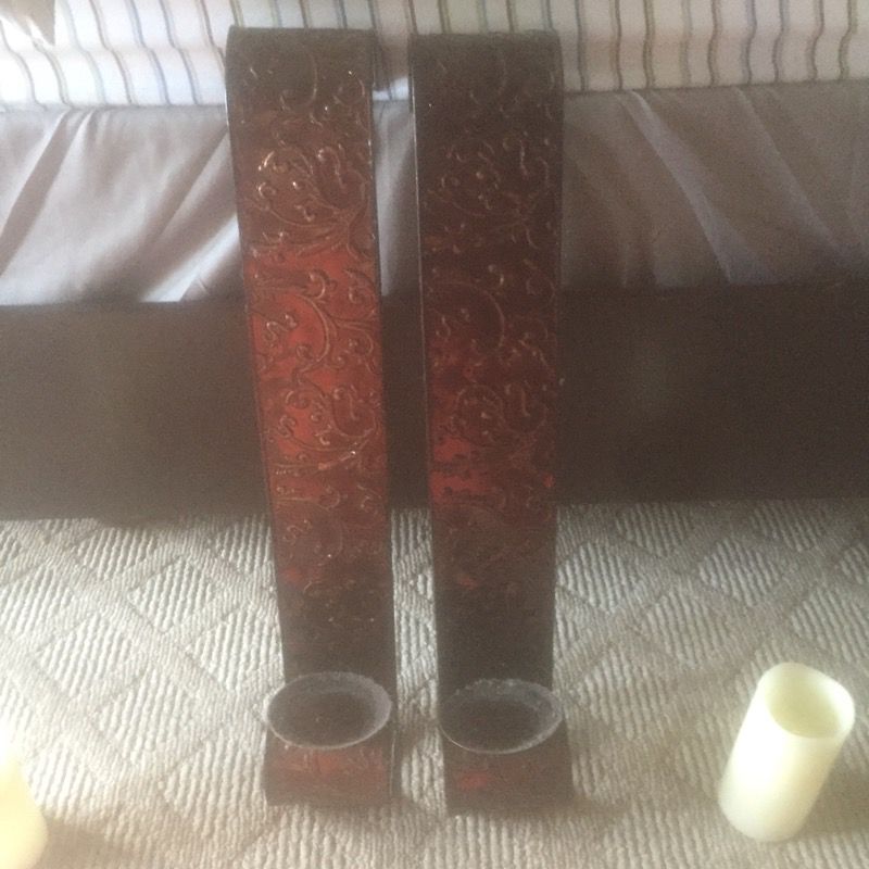 Wall hanging candle holders