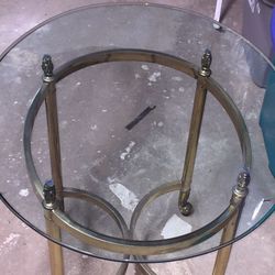 Set Of Brass End Tables
