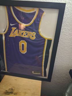 Kyle Kuzma framed/Autographed Nike Game jersey