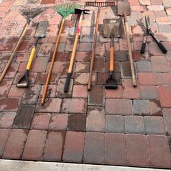 Various Gardening Tools I Have Multiple Gardening Tools For Sale Fan Rakes Steel Rakes Sharpoint Flat Point Shovels Head Trimmers Garden Hose All For 