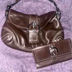 vintage coach soho purse with wallet 
