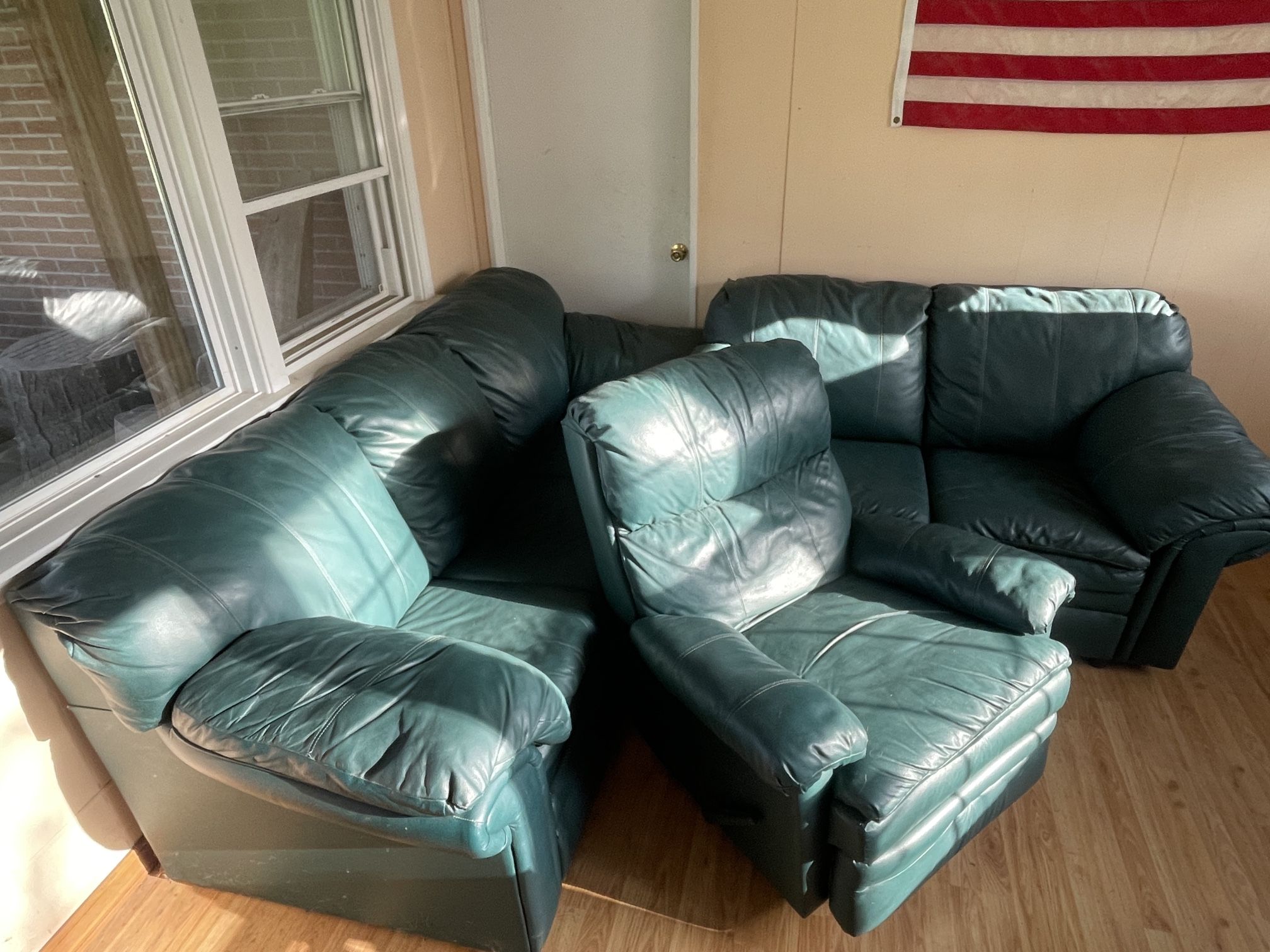 Three Piece Leather Couch Set