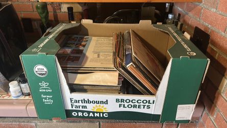Box of old records