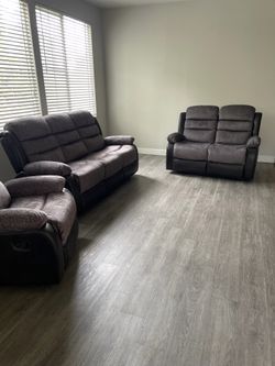 Asset sale gray sofa loveseat & recliners